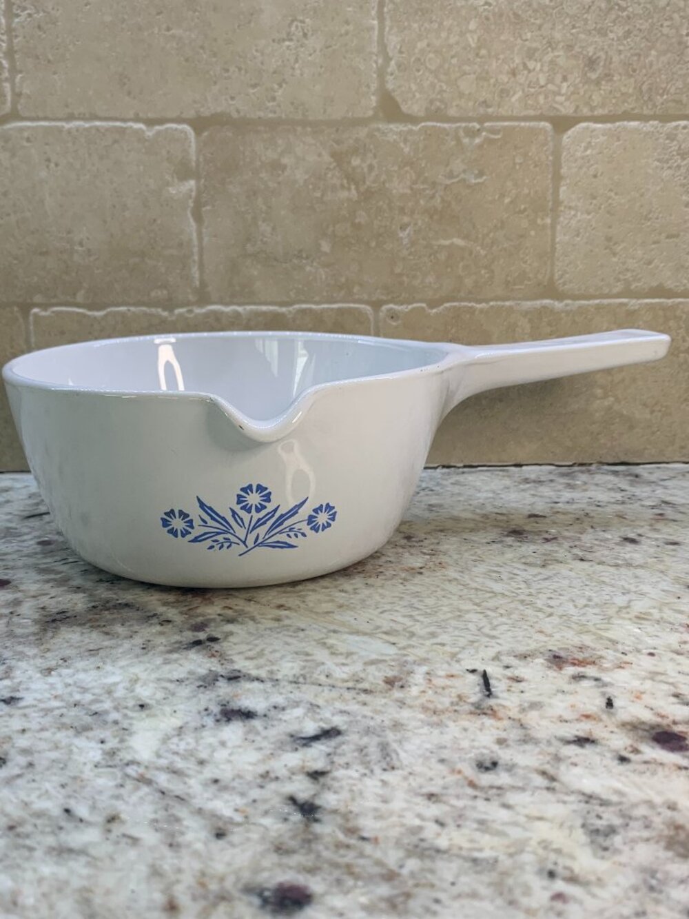 Vintage Corningware Cornflower Blue Saucepan With Pour Spout